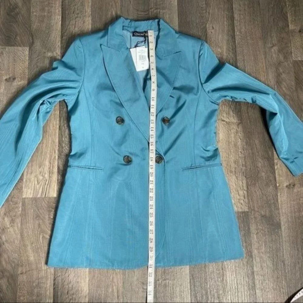 Oscar de La Renta Double Breasted SlateBlue Blazer size 10 - Picture 10 of 15